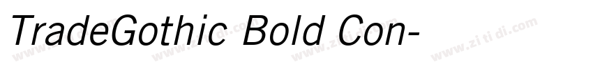 TradeGothic Bold Con字体转换